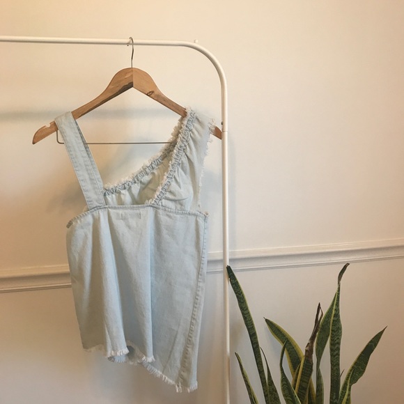 🚌 BDG | Urban Outfitters Chambray Tank Frayed S - Picture 4 of 7